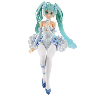 โมเดลฟิกเกอร์ PVC รูปการ์ตูนนักร้องเสมือนจริง Hatsune Miku ขนาด 14.5 ซม. สีขาว สําหรับเก็บสะสม