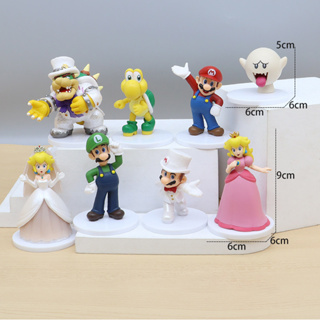 4 ชิ้น / 5 ชิ้น / 6 ชิ้น / 8 ชิ้น Nintendo Super Mario Bros. โมเดลฟิกเกอร์ PVC รูป Mario Luigi Bowser Koopa Yoshi Toad Peach Boo Paratroopa Donkey kong ของเล่นสําหรับเด็ก