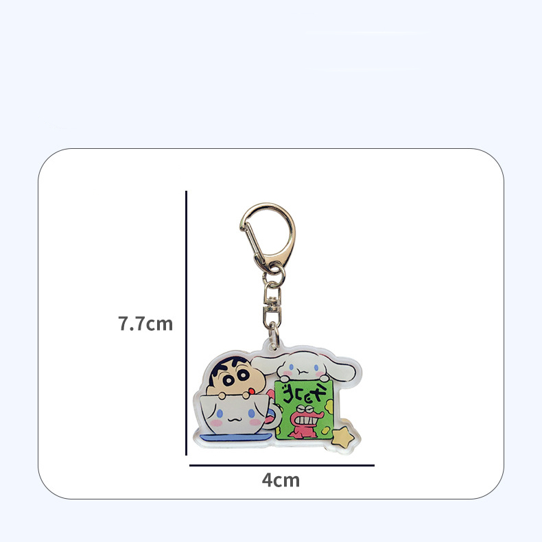 พวงกุญแจอะคริลิค จี้การ์ตูนชินจังซานริโอ้น่ารัก แบบสร้างสรรค์