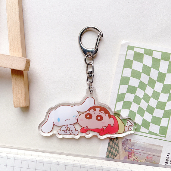 พวงกุญแจอะคริลิค จี้การ์ตูนชินจังซานริโอ้น่ารัก แบบสร้างสรรค์