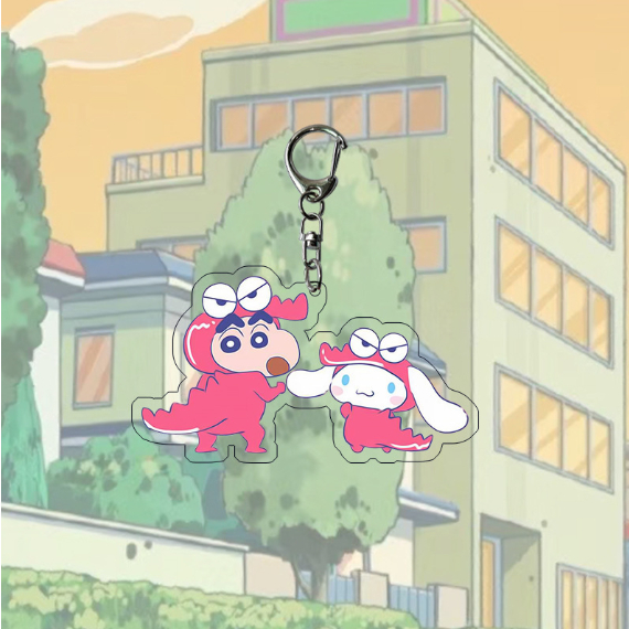 พวงกุญแจอะคริลิค จี้การ์ตูนชินจังซานริโอ้น่ารัก แบบสร้างสรรค์