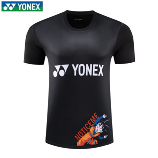 Yonex2023 เสื้อกีฬาแขนสั้น ระบายอากาศ แห้งเร็ว สําหรับผู้ชาย และผู้หญิง