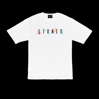 Stoned Shine : เสื้อยืดประติมากรรม สีขาว