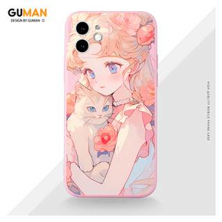 GUMAN เคสไอโฟน เคสซิลิโคนนุ่มกันกระแทกการ์ตูนน่ารักตลก เคสโทรศัพท์ Compatible for iPhone 14 13 12 11 Pro Max SE 2020 X XR XS 8 7 6 6S Plus พลัส XYM2350