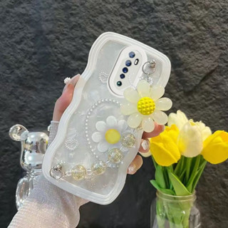 เคสป้องกันโทรศัพท์มือถือ ลายดอกทานตะวัน มีสายคล้องมือ สําหรับ OPPO Reno2 2F 2Z A9 A5 2020 5