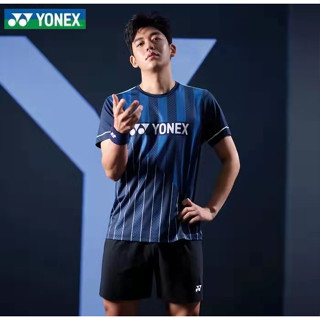 Yonex เสื้อผ้าแบดมินตัน สําหรับผู้ชายและผู้หญิง แห้งเร็ว ระบายอากาศ ดูดซับเหงื่อ บาสเก็ตบอล วิ่ง เทรนนิ่ง เสื้อแขนสั้น แข่งขันกีฬา