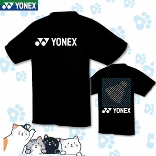 Yonex ใหม่ เสื้อยืดแขนสั้น พิมพ์ลายปิงปอง แบดมินตัน สําหรับผู้ชาย และผู้หญิง 2023