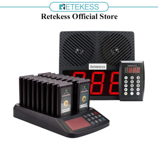 Retekess TD101 Take A Number System 8 Broadcast Types T115 Restaurant Pagers Max 99 Buzzers for Clinic Hospital Bar Hotel Church Food Truck