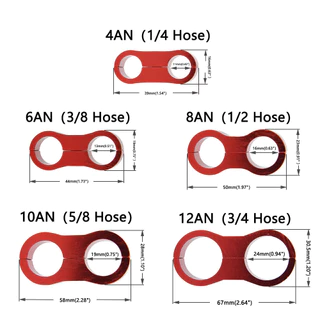 ตัวล็อคสายคันเร่งล็อคสายแบบ 2 สาย AN4 AN6 AN8 AN10 AN12 ประกับล็อกสายอลูมิเนียมของแต่งรถมอไซค์ และ รถยนต์