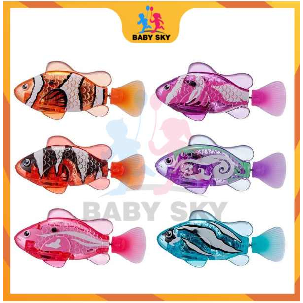 robot fish swim in water activate by water auto baby bath toys pet toys