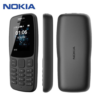 Original 106 โทรศัพท์มือถือ ซิมคู่ พร้อมสต็อก 2G GSM ที่ชาร์จครบชุด และกล่องแบตเตอรี่ Nokia