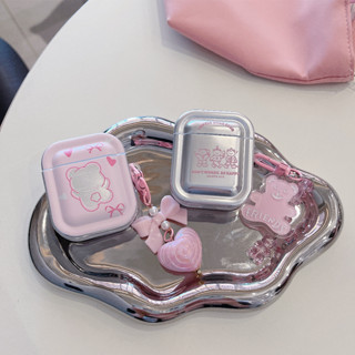 เคสหูฟังบลูทูธไฟฟ้า แบบนิ่ม ลายหมีน่ารัก สําหรับ Airpods 1 2 3 pro