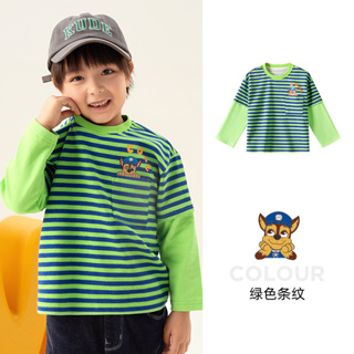 paw patrol เสื้อยืดแขนกุด ผ้าฝ้ายแท้ พิมพ์ลายการ์ตูนทีม แฟชั่นฤดูร้อน สําหรับเด็กผู้ชาย เสื้อกั๊กเด็ก