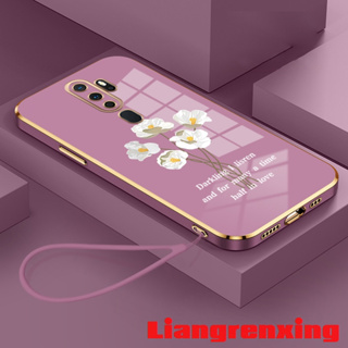 เคสโทรศัพท์มือถือ ซิลิโคนนิ่ม กันกระแทก ลายดอกไม้ สําหรับ oppo A5 2020 oppo a9 2020 DDBH01