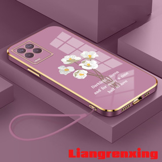 เคสซิลิโคนนิ่ม ลายดอกไม้ กันกระแทก สําหรับ realme 8 pro realme 8 4g realme 8 5g DDBH01