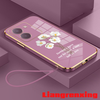 เคสซิลิโคนนิ่ม ลายดอกไม้ สําหรับ VIVO Y36 4g 2023 DDBH01