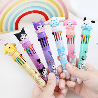 SANRIO ปากกาลูกลื่น ลายซานริโอ้น่ารัก 10 สี แบบสร้างสรรค์ สําหรับสํานักงาน โรงเรียน