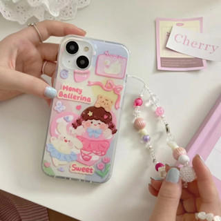 เคสโทรศัพท์มือถือ tpu นิ่ม ลายเด็กผู้หญิง สีชมพู สําหรับ iPhone 12pro 13pro 14 14promax 14pro 13promax 12promax 11