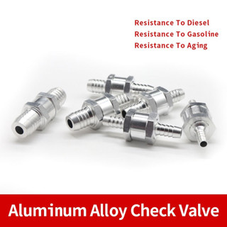 1/5Pcs One Way 6/8/10/12/14/16mm 6 Size Valves Aluminium Alloy Fuel Non Return Check Valve One Way Fit Carburettor Wholesale Price วาล์วตรวจสอบน้ํามันเชื้อเพลิง ทางเดียว อะลูมิเนียมอัลลอย