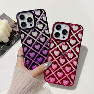 ใหม่ เคสป้องกันโทรศัพท์มือถือซิลิโคน TPU แบบนิ่ม ชุบไฟฟ้า ไล่โทนสี 3D สําหรับ iPhone 14 Pro Max 14pro 13 Pro Max 11 12 Pro Max 12promax