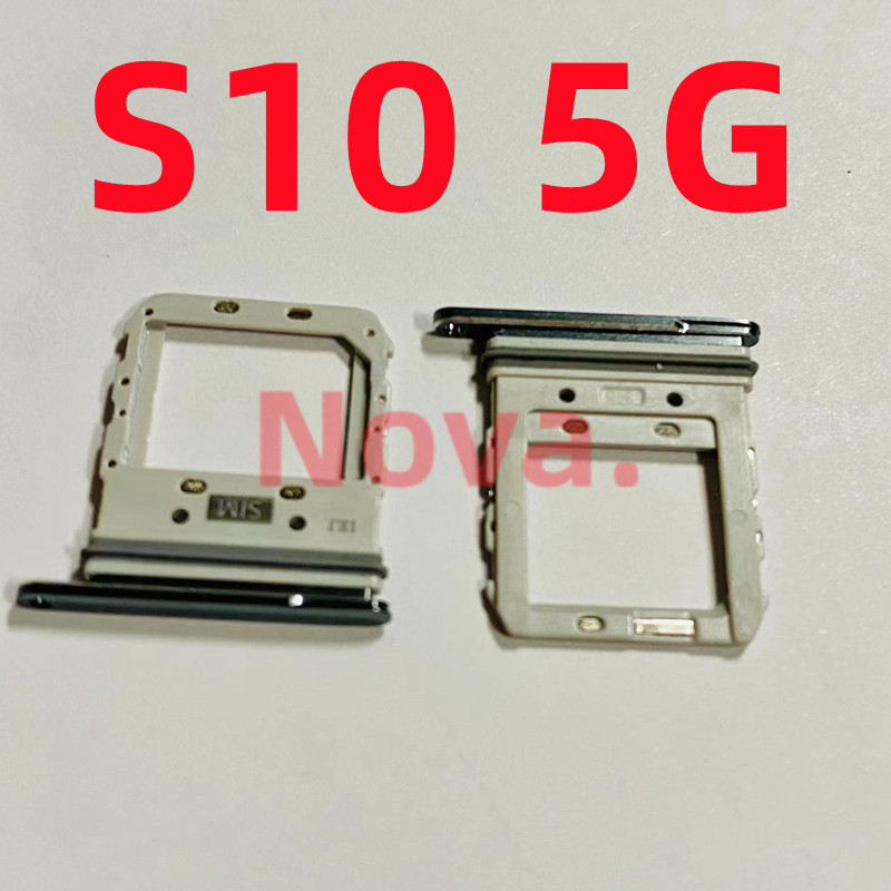 SAMSUNG ถาดซิมการ์ดสําหรับSamsung S10 5G Simtray Slot Holderโทรศัพท์มือถือPart