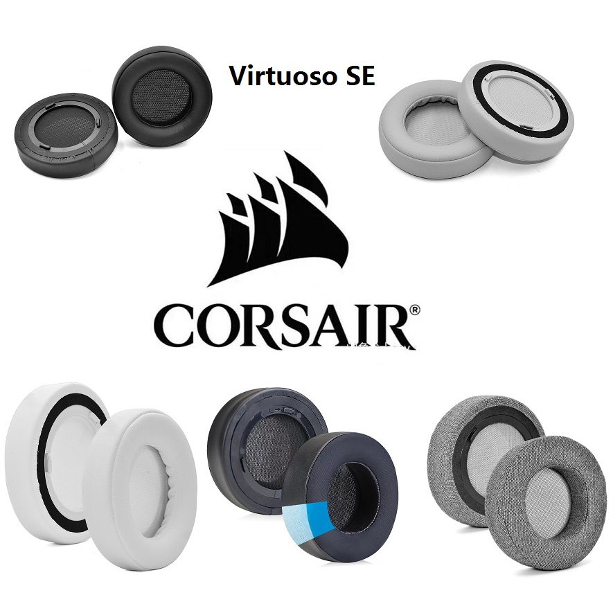 แผ่นหูฟังแบบครอบ แบบเปลี่ยน สําหรับ USCORSAIR Virtuoso RGB SE & XT