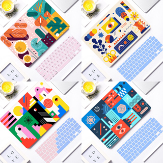 เคสแป้นพิมพ์ พิมพ์ลายเรขาคณิต สีสันสดใส สําหรับ Macbook Air1…