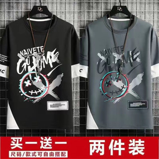 【พร้อมส่ง】เสื้อยืดแขนสั้นลําลอง ผ้าเรยอน พิมพ์ลาย ทรงหลวม แฟชั่นฤดูร้อน สําหรับผู้ชาย 2023