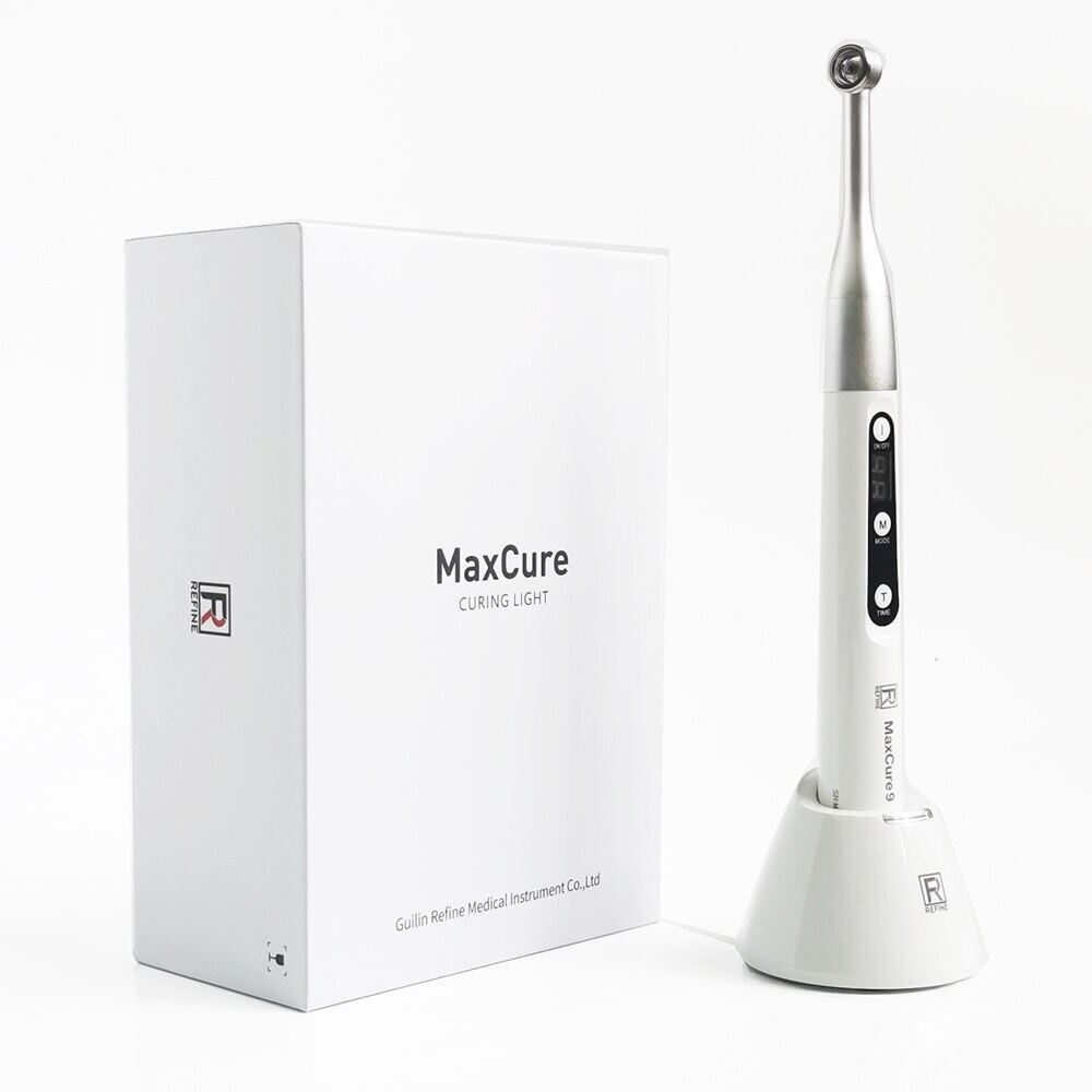 Dental MaxCure 9 Blue LED One Second ไฟบ่มโลหะ หัว / เครื่องบ่มแสง
