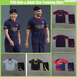 Psg เสื้อกีฬา แขนสั้น ขนาดใหญ่ สําหรับเด็ก และผู้ใหญ่