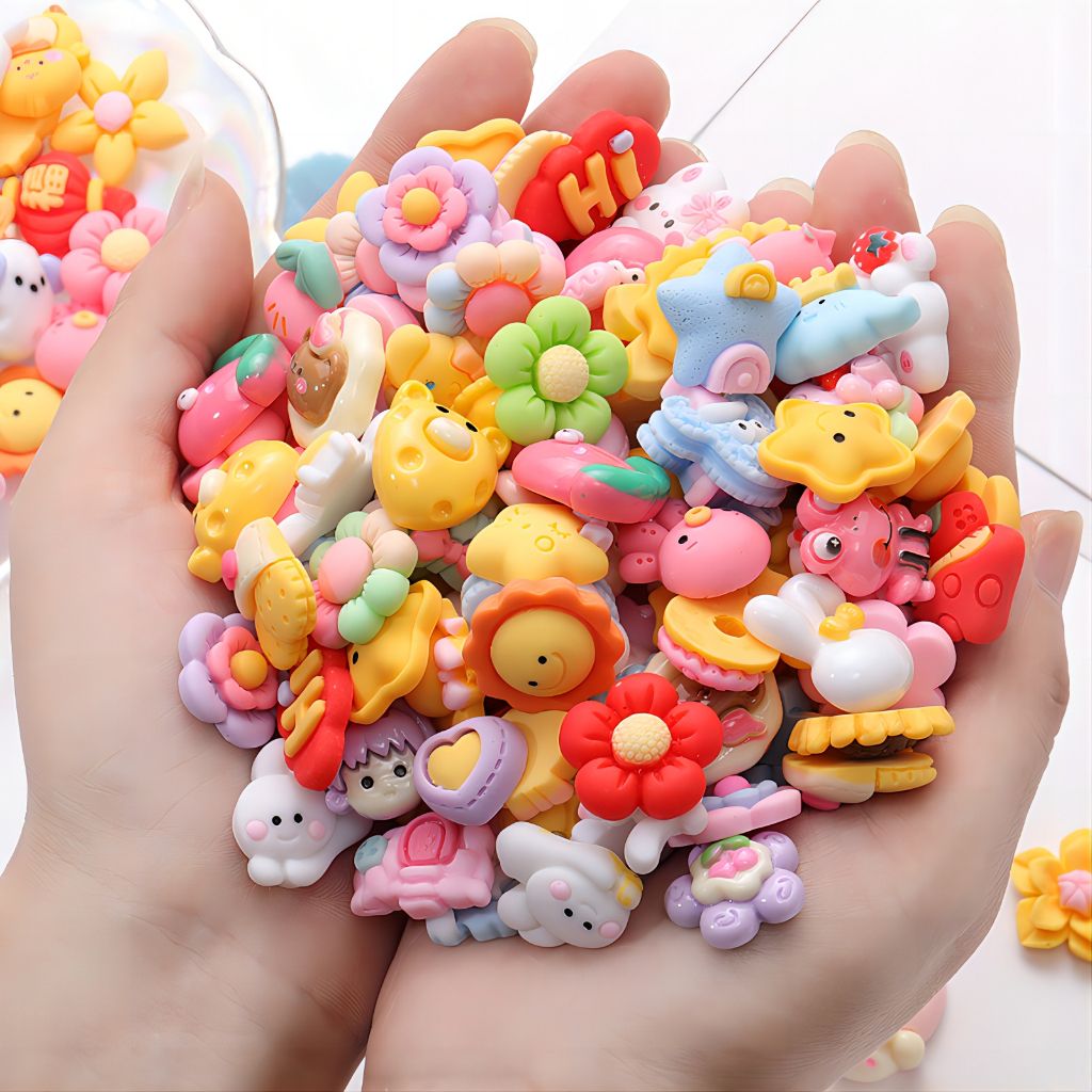 10pcs แผ่นกาวเรซิ่น สีพื้น สําหรับทําเครื่องประดับ ตกแต่งตุ๊กตา diy SG063