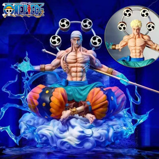 โมเดลฟิกเกอร์ Pvc รูปปั้นอนิเมะ One Piece BT Enel GK Goro Goro no Mi Manga ขนาด 22 ซม. พร้อมกล่องของขวัญ