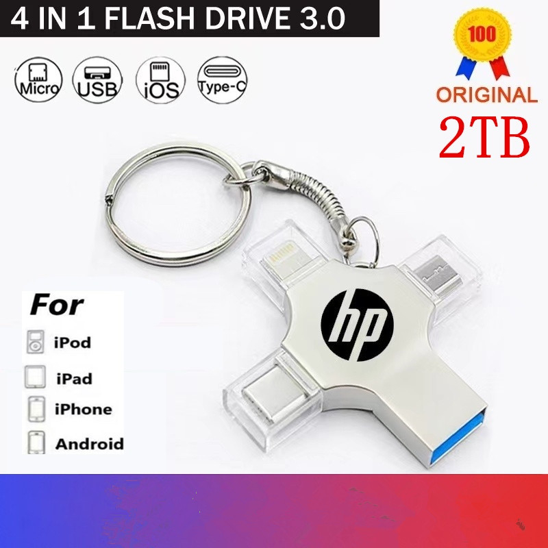 2tb USB แฟลชไดรฟ์ประเภท C 1TB 512gb 128gb 64gb Pendrive USB 3.0 โทรศัพท์สมาร์ท micro USB otg หน่วยความจํา stick เหมาะสําหรับ ip/ho/ne i/o/s โทรศัพท์มือถือ
