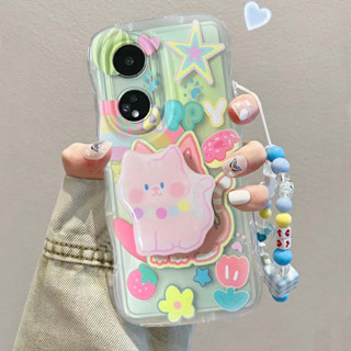 เคส OPPO Reno 8 Z 5G เคส OPPO Reno 8T 5G เคส  OPPO Reno 8 5G เคส  OPPO Reno 7Z 5G เคส  เคสโทรศัพท์มือถือ กันกระแทก ลายกราฟฟิตี้แมว พร้อมขาตั้ง สําหรับ