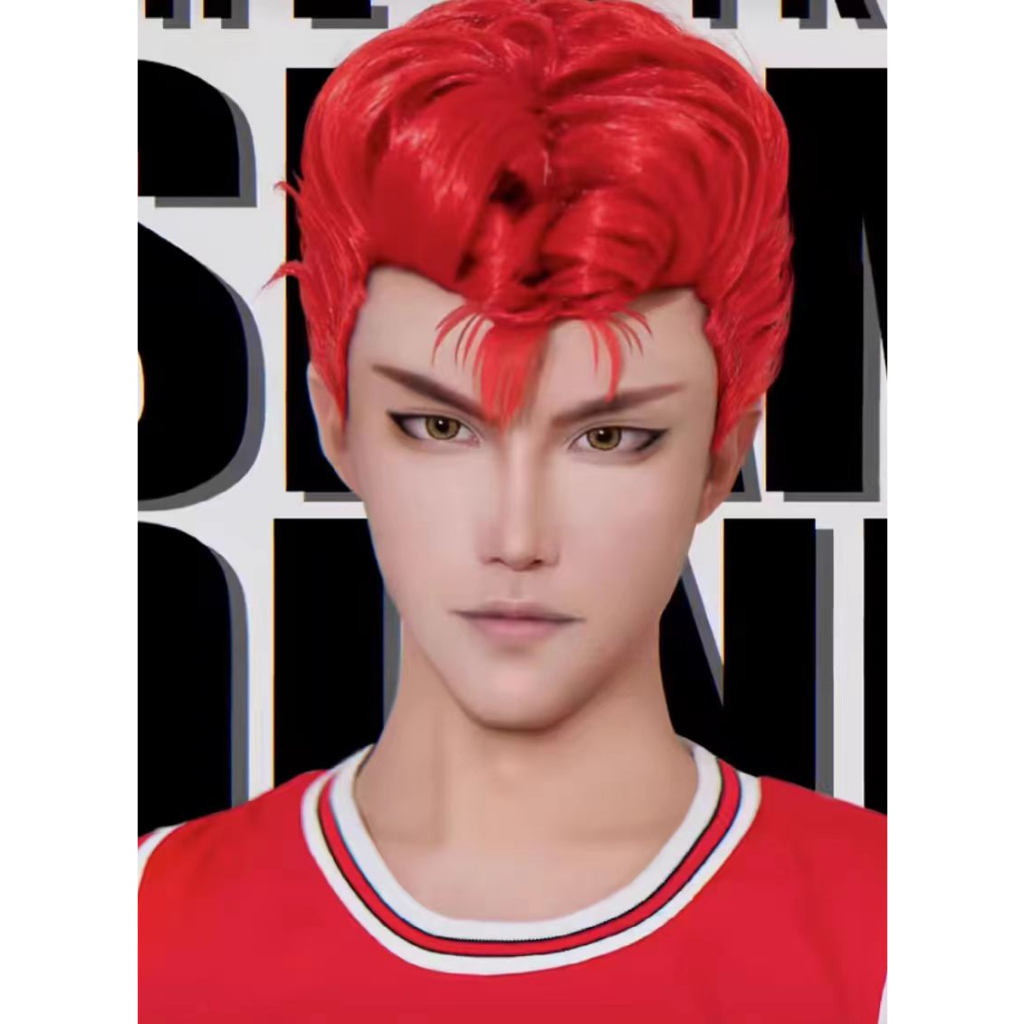 วิกผมคอสเพลย์ การ์ตูนอนิเมะ Slam Dunk Shohoku AKURAGI สีแดง สีดํา