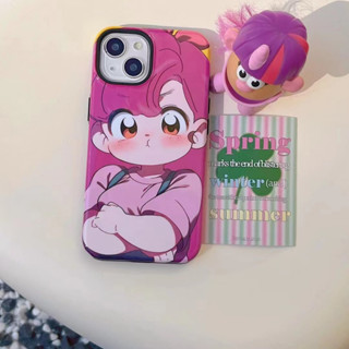 เคสโทรศัพท์มือถือ tpu นิ่ม ลายเด็กผู้หญิงสีม่วง สําหรับ iPhone 12pro 13pro 14 14promax 14pro 13promax