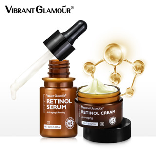 VIBRANT GLAMOUR FDA ชุดครีมบํารุงผิวหน้า และเซรั่มไวท์เทนนิ่ง VA ต่อต้านริ้วรอยแห่งวัย ลดเลือนจุดด่างดํา ป้องกันฝ้า ดูแลผิวหน้า 2 ชิ้น