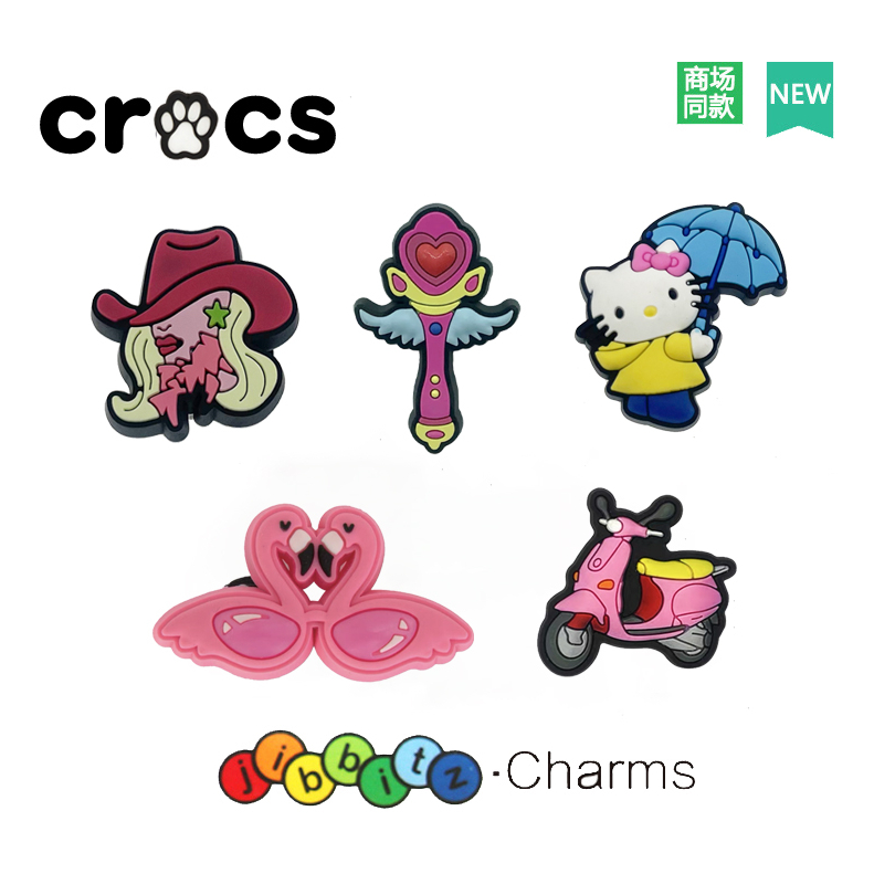 2023- ใหม่ - โลโก้จระเข้ Gibbitz glamour รองเท้าดอกไม้ตกแต่งหัวเข็มขัด