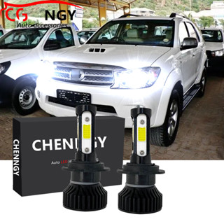 หลอดไฟหน้ารถยนต์ LED V4 6000K ฮาโลเจน สีขาว แบบเปลี่ยน สําหรับ Toyota Fortuner 2009-2011 (1 คู่)