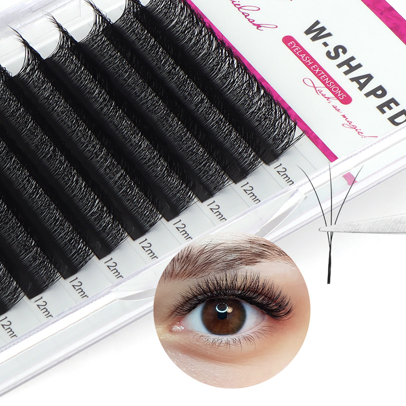 Genielash ขนตาปลอม 3D 4D 5D นุ่ม เป็นธรรมชาติ รูปตัว W ช่อดอกไม้ 3D