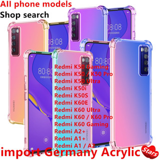 สําหรับ Redmi K60 K60E K50 K50i K50S A1 A2 A1+ A2+ Gaming Pro Ultra 4G 5G เคสโทรศัพท์มือถืออะคริลิคใส กันกระแทก