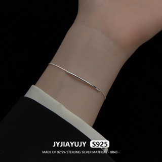 Jyjiayujy สร้อยข้อมือเงินสเตอร์ลิง 100% S925 คุณภาพสูง เหมาะกับเป็นของขวัญ แฟชั่น B043