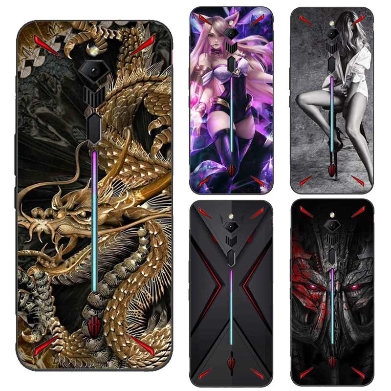 สําหรับ Nubia Red Magic 3 กรณี HD ทาสี TPU Slim ซิลิโคนปกหลังสําหรับ Red Magic Mars 3S 5G 5S 6 Pro 6S 7 8 8S Pro Shell