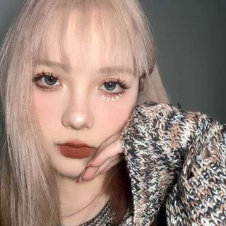 UYAAI คอนแทคเลนส์ สีเทา เลนส์นิ่ม คอนแทคเลนส์จีน เสี้ยวมูน 14.2 มม.