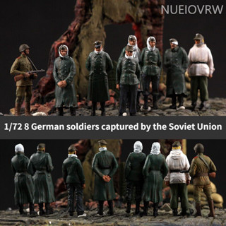 โมเดลฟิกเกอร์ 1/72 Diorama Figure Modle 8 German Soldiers Captured By The Soviet Union Modle ของเล่นสําหรับเด็ก