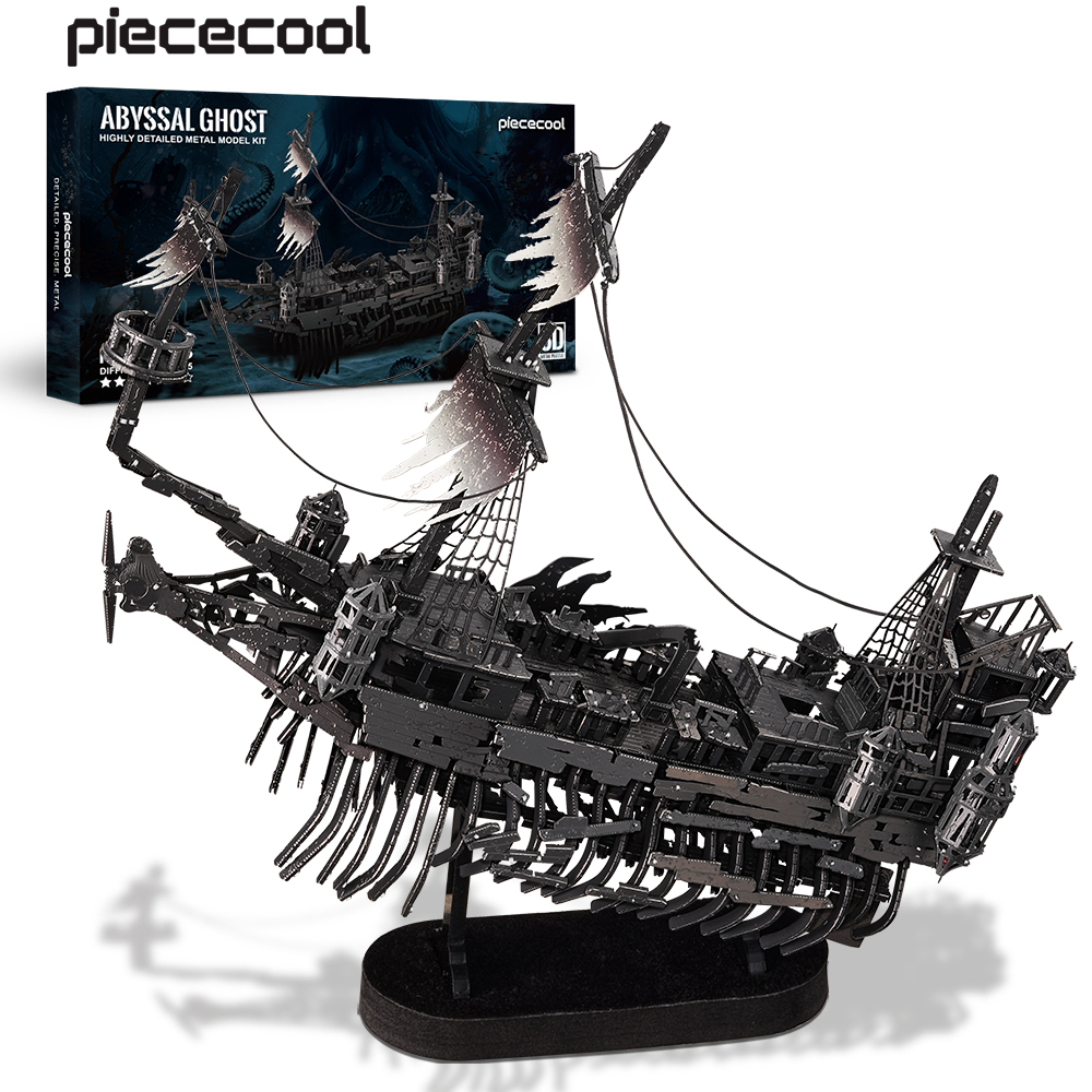 Piececool 3D โลหะชุด Abyssal Ghost Pirate เรือ DIY ชุดประกอบของขวัญวันเกิดคริสต์มาส