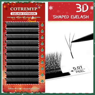 Cotremyp ขนตาปลอม 3D ขนนุ่ม ดูเป็นธรรมชาติ รูปตัว W ดอกไม้ ขนตาคริสต์มาส