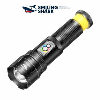 SmilingShark SD5508 ไฟฉาย Led M80 9000LM ไฟฉายแรงสูง 8 โหมด อเนกประสงค์ USB ไฟฉายชาร์จไฟ สําหรับตั้งแคมป์ เดินป่า กลางแจ้ง