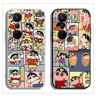 เคสโทรศัพท์มือถือแบบนิ่ม ผิวด้าน ลายการ์ตูนชินจัง สีดํา สําหรับ Infinix Note 12 11 10 8 11S 12i G96 G88 X693 X692 X667 X671B X671 X663 X670 nfc Pro 5G 2022