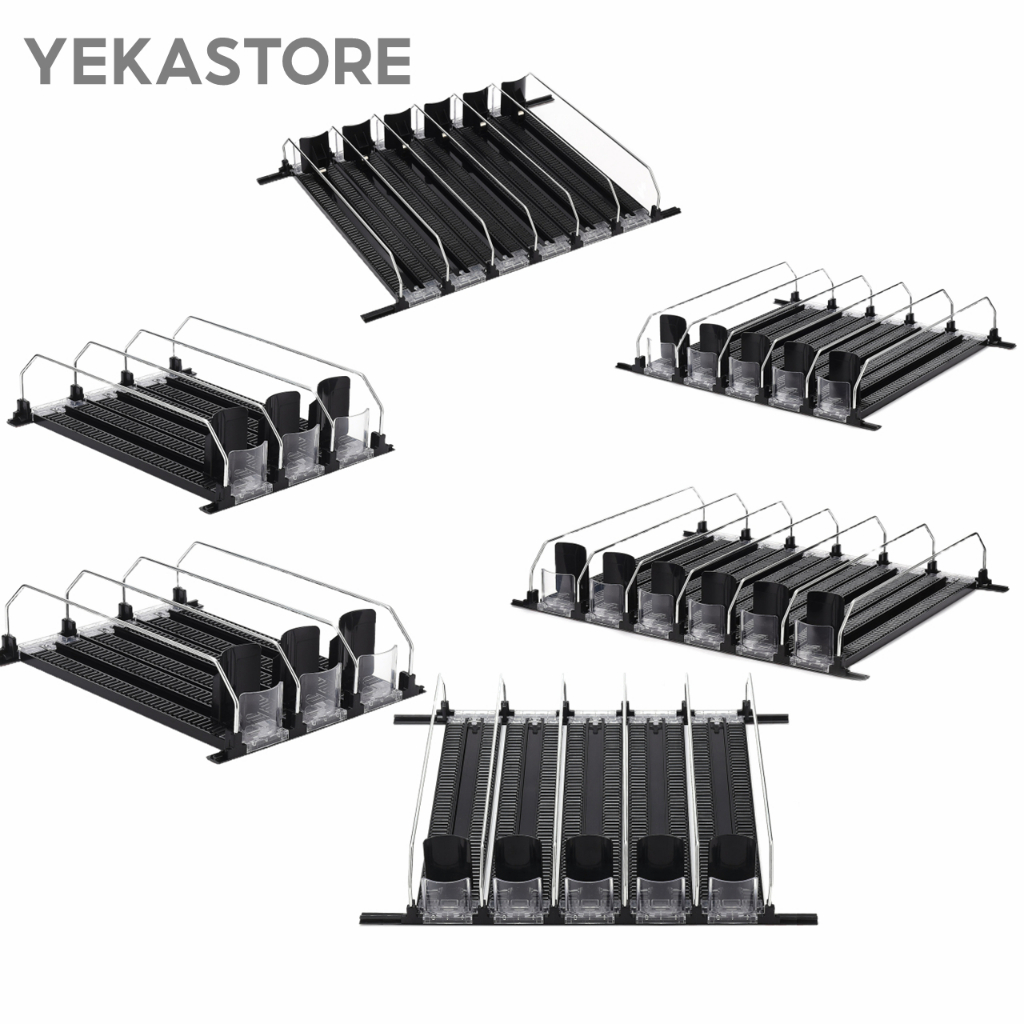 (Ready Stock) Yekastore Refrigerator Beverage Organizer Automatic Drink Propeller Soda Can Organizer for Home Supermarket